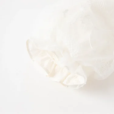 DK1231903 Dave Bella Spring Girl's Fashion Soild White Mesh Draped Dress Children Sweet Dress Kids Infant Lolita Clothes 4
