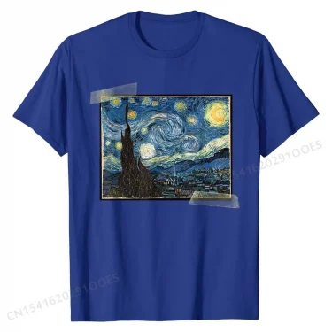 Van Gogh The Starry Night Men Women Kids T-Shirt Unique Man Tshirts Plain Cotton Tops Tees Normal 2