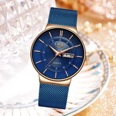 LIGE Quartz Stainless Steel Women Wristwatch Retro Hot Style Great Japanese Movement Quality Fashion Waterproof Watch for Women 4