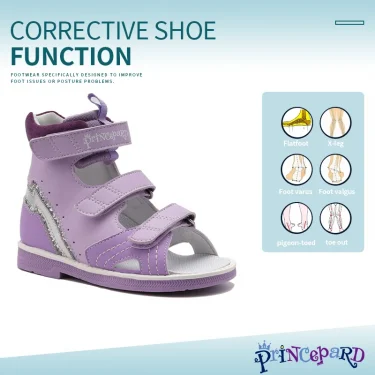 Princepard Orthopedic Shoes for Boys and Girls, High Top Toddlers and Kids Corrective Sandals for Flat feet and Tiptoe Walking 1