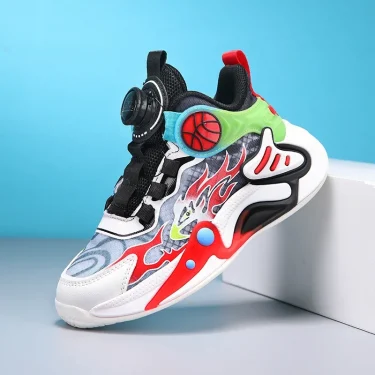 Children Shoes Boy Sneaker Luxury High Top Kids Basketball Sports Sneaker 4 To 12 Years Running Trainer Shoes for Boy 4