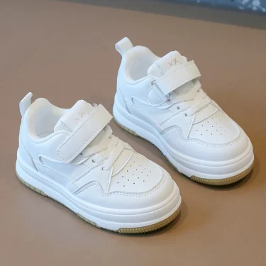 Children's White Shoes Spring and Autumn Kid's Sports Shoes Anti slip Lightweight Boys Board Shoes Soft Sole Baby Casual Shoes 5