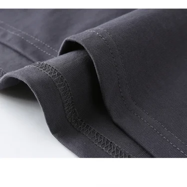 Summer Men's Heavy T Shirt Casual Solid Short Sleeve Basic Tee Women 100% Cotton 260gsm 9.17oz Oversized O Neck Hip-Hop Tops 6
