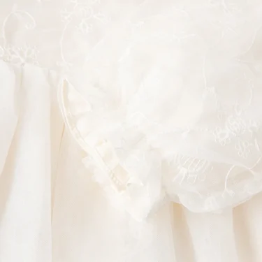 DK1231903 Dave Bella Spring Girl's Fashion Soild White Mesh Draped Dress Children Sweet Dress Kids Infant Lolita Clothes 6