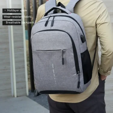 Mens BackPack LargeCapacity Simple Fashion Travel Female Student ComputerBag 3