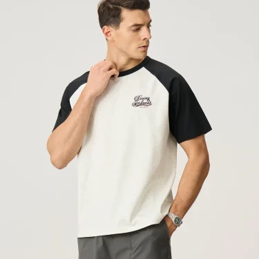 SIMWOOD 2025 Summer New 240gsm Cool Feeling Sorona Fabric T-shirts Men Oversize Raglan Sleeve Athletic Sports Gym Workout Tops 2