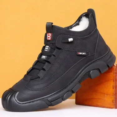 Men's Boots Wool Snow Boots Outdoor Non-slip Hiking Shoes Sneakers for Men Winter Plush Warm Cotton Shoes Botas 3