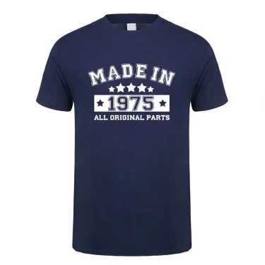 Made In 1975 Men T Shirt Summer Cotton Short Sleeve Birthday Gift Tshirt Tops Funny Man T-shirts JL-126 4
