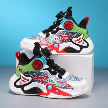 Children Shoes Boy Sneaker Luxury High Top Kids Basketball Sports Sneaker 4 To 12 Years Running Trainer Shoes for Boy 3