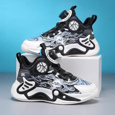 Children Shoes Boy Sneaker Luxury High Top Kids Basketball Sports Sneaker 4 To 12 Years Running Trainer Shoes for Boy 2
