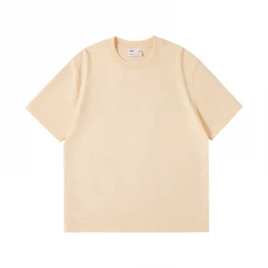Combed cotton 240g heavy-duty pure cotton double yarn short sleeved t-shirt men's trendy brand solid color round neck top 5