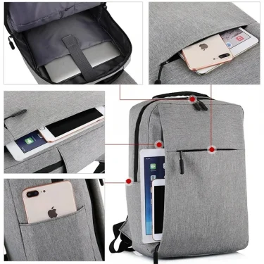 XOKY Laptop backpack travel Multifunctional Large capacity male usb charging computer school backpacks oxford waterproof bag 3