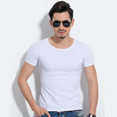 Men's T Shirt Short Sleeve Men T-Shirt O-Neck Slim Solid Color Half Sleeved Man Tops Tee Shirt For Male 2025 MRMT 4