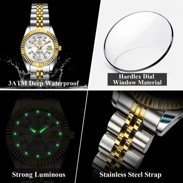 POEDAGAR Luxury Elegant Watch for Women Waterproof Luminous Date Ladies Watch Stainless Steel Quartz Women's Watches Girl Reloj 4