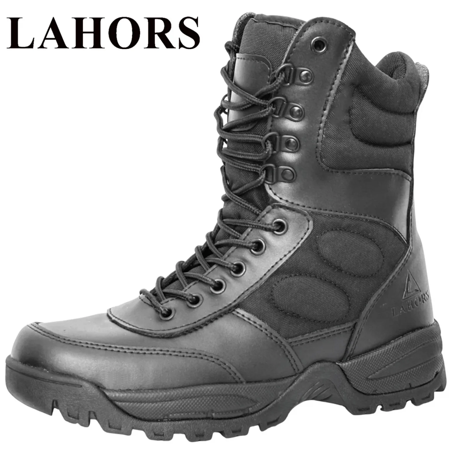 LAHORS Brand Lightweight Cowhide Leather Tactical Boots Men's Boots Desert Combat Boots Outdoor Hiking Boots Ankle Shoes Men 1