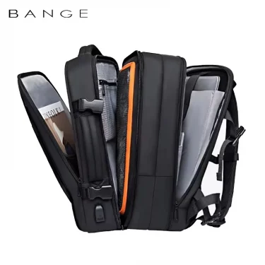 BANGE Expandable Men's Backpack Waterproof 17.3 in Laptop Backpack Man Large Capacity Hiking Travel Bag Male Backpacks for Men 1