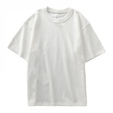 Dukeen 11.2oz Heavyweight 100% Cotton T-Shirt Men's Casual Solid Color Short-Sleeved White CrewNeck Thick Tops Unisex. 6