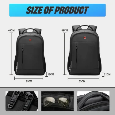 SWISS MILITARY Men Laptop Backpack 17 Inch Fashion Business Backpack School Waterproof Usb Large Capacity Bag Mochilas Chest Bag 2