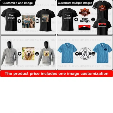 men's high-end gift custom 100% pure cotton custom T-shirt with professional printing of your own logo text photo on the front 4
