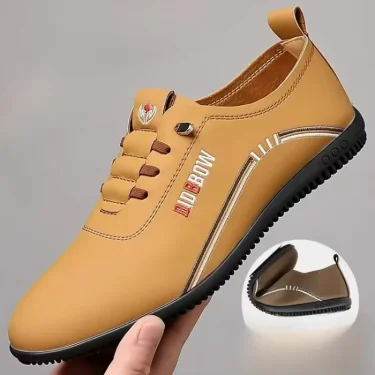 Retro Leather Shoes for Men Summer 2025 New Outdoor Lightweight Men's Loafers British Peas Shoes Men's Moccasins Tenis Masculino 1
