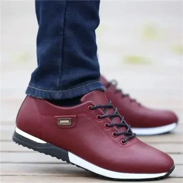 Brand Men's Casual Shoes PU Leather Business Men Shoes Warm Man Board Shoes for Men Outdoor Casual Sneakers Sapatos Masculinos 2