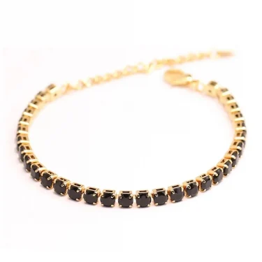 Classic Punk Stainless Steel Link Chain Charm Bracelet Men Gold Black Silver Color Zircon Tennis Bracelet For Women Jewelry Gift 6
