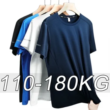 6XL 8XL Large Plus Size Men T Shirts Quick Dry Short Sleeve T Shirt Gym Jerseys Fitness Trainer Running T-Shirt Sportswear 1