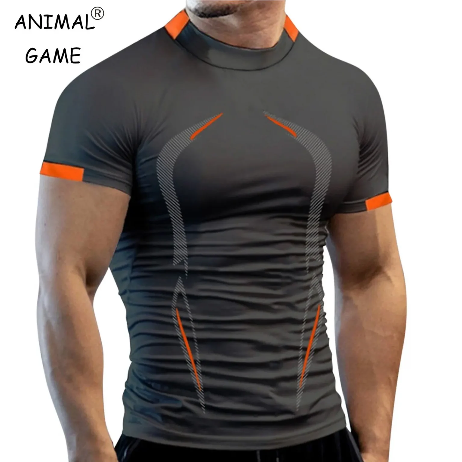 New Summer Gym Breathable T Shirt Men Quick Drying Jogging TShirt Men Training Tees Fitness Tops Running T-shirt 1