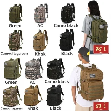 25L/50L Tactical Backpack Molle Bag Outdoor Bags Backpack for Hiking Camping Trekking Hunting Fishing GYM Bags Backpacks 3
