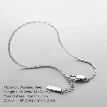 eManco Wire Chain Bracelet Fashion Trend Of New Personalized Men's White gold Bracelet Without Losing Color Wholesale Jewelry 2