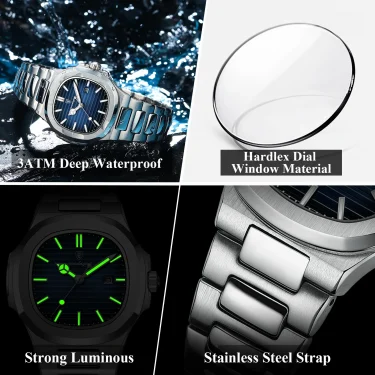 POEDAGAR Elegant Women Wristwatch Waterproof Luminous Calendar Ladies Watch Square Stainless Steel Quartz Women's Watches Female 4