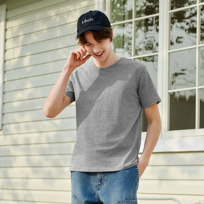 Semir Short Sleeve T-Shirt Men Pure Cotton Bottoming Shirt 2025 New Spring Solid Color Inner Layer Top Versatile White T-Shirt 5