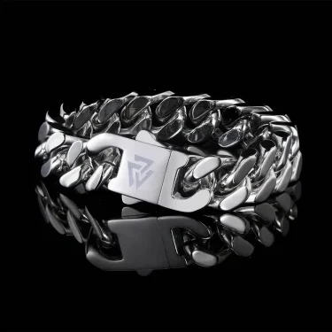 Punk Hip Hop Cuban Chain Men's Bracelet Stainless Steel Fine Polished Chain 7mm/9mm Four Sides Cut Boyfriend Gift 2