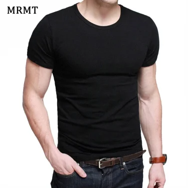 Men's T Shirt Short Sleeve Men T-Shirt O-Neck Slim Solid Color Half Sleeved Man Tops Tee Shirt For Male 2025 MRMT 1