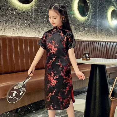 Summer Children Girls Dresses Vestidos Casual Baby Qipao Costumes Fashion Modern Cheongsam Kids Clothes Chinese Style Girl Dress 1