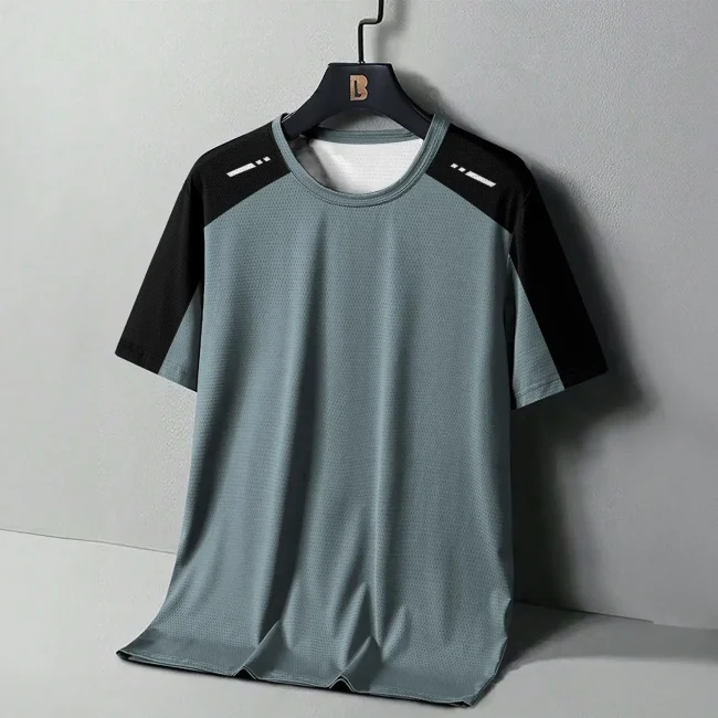 Summer Men's T Shirt Street Sport Fitness Clothing Casual Short Sleeve Print Quick-drying Clothing Outdoor Sportshirt T-Shirts 5