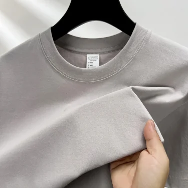 100% pure cotton summer high-end brand men's short sleeve round neck fashionable style half sleeved top breathable T-shirt 4