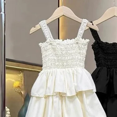 Girls Summer Dress Children Layers Slip Long Gown Kids Birthday Party Vestidos Clothes New Teenager Casual Sling Clothing 6