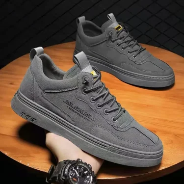Men's Casual Leather Shoes 2024Hot Sale Brand Sneakers Outdoor Jogging Walking Shoes for Men Comfortable Lace Up Vulcanize Shoes 1