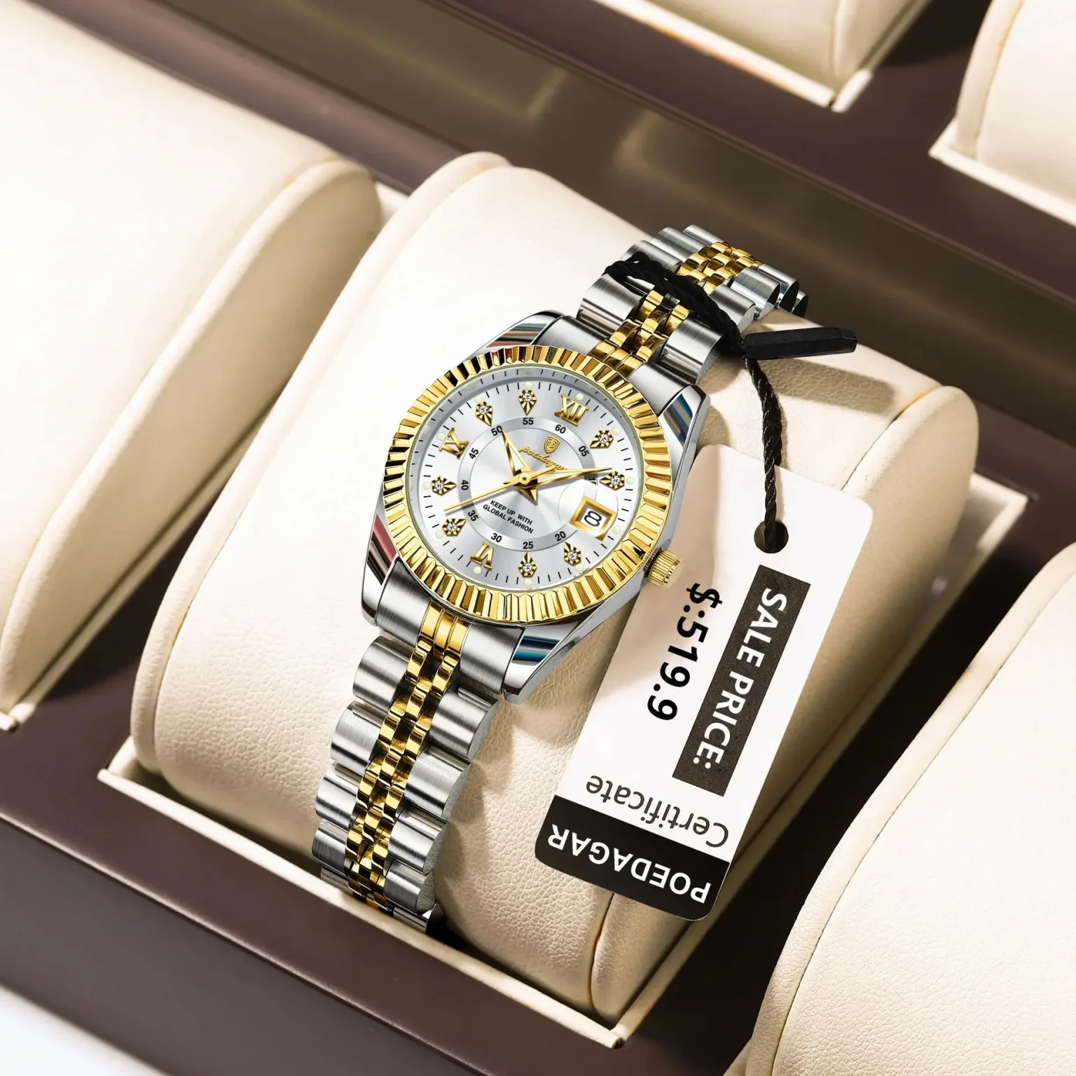 POEDAGAR Luxury Elegant Watch for Women Waterproof Luminous Date Ladies Watch Stainless Steel Quartz Women's Watches Girl Reloj 1