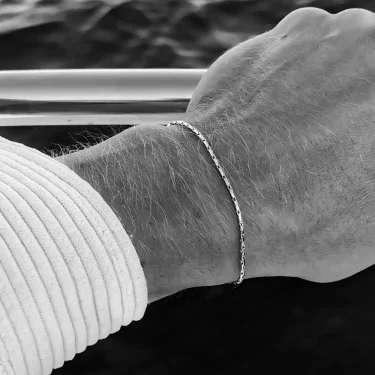eManco Wire Chain Bracelet Fashion Trend Of New Personalized Men's White gold Bracelet Without Losing Color Wholesale Jewelry 3