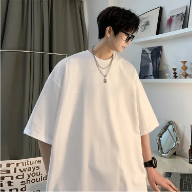 Man Summer Super Soft White T Shirts Men Short Sleeve Cotton Blank T-shirt Streetwear Basic Casual Tee Shirt Tops S-XXXXXL Plus 3