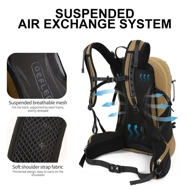 Mountaineering backpack 35 liters men's and women's outdoor sports bag waterproof camping hiking rain 2
