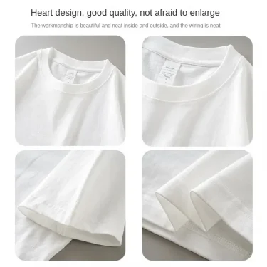 DUKEEN 8.1Oz 230gsm Men's Pure Cotton T Shirts 2025 Summer New Oversizes Solid Color T-Shirts for Men and Women Customizable 5
