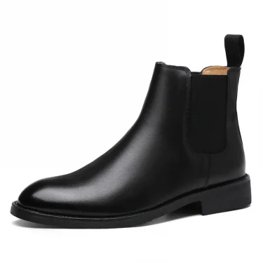 Men's Classic Retro Genuine Leather Chelsea Boots Men Fashion Ankle Boot Mens Casual British Style Short Boot High-Top Shoes 5