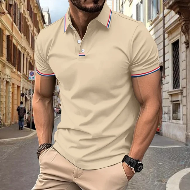 Outdoor New Summer Best-selling Men Comfortable Breathable Quick Drying Shirt T-shirt POLO Travel Business Fashion Sports 4