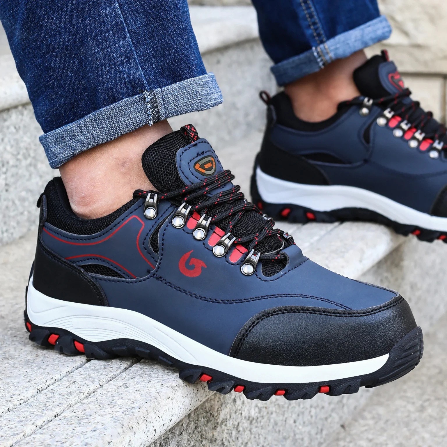 Steel Toe Cap Shoes For Men Work Boots Puncture-Proof Work Safety Shoes Protective Working Shoes Male Footwear Security Sneakers 4