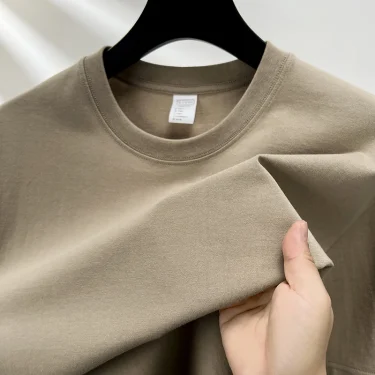 100% pure cotton summer high-end brand men's short sleeve round neck fashionable style half sleeved top breathable T-shirt 3