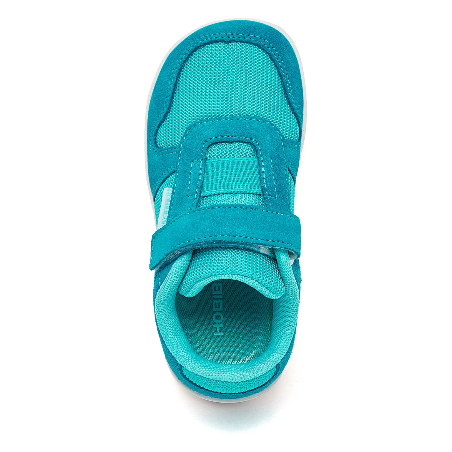 HOBIBEAR Kids Wide Toe Barefoot Shoes Little/Big/Kid Hook Loop Minimalist Sneakers Artificial Leather Mesh Lightweight Shoes 5