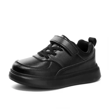Kids Shoes Boy Sneakers Black White PU Leather Children Sneakers 6 To 12 Years School Casual Sports Tennis Shoes for Boy 5